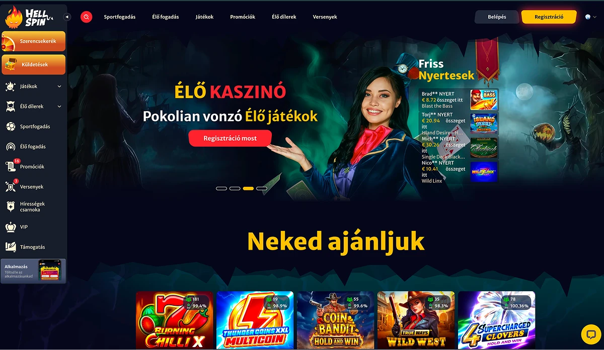 HellSpin kaszinóplatform HellSpin kaszinóplatform
